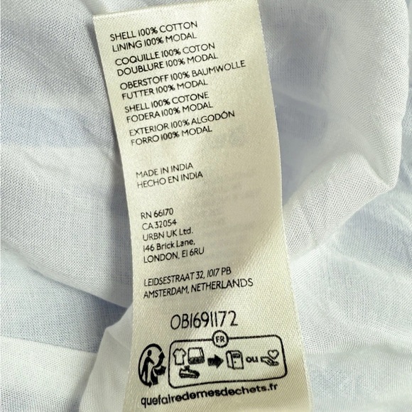 Anthropologie The Helena Square Neck Babydoll Midi Dress Sz LP - Picture 9 of 9